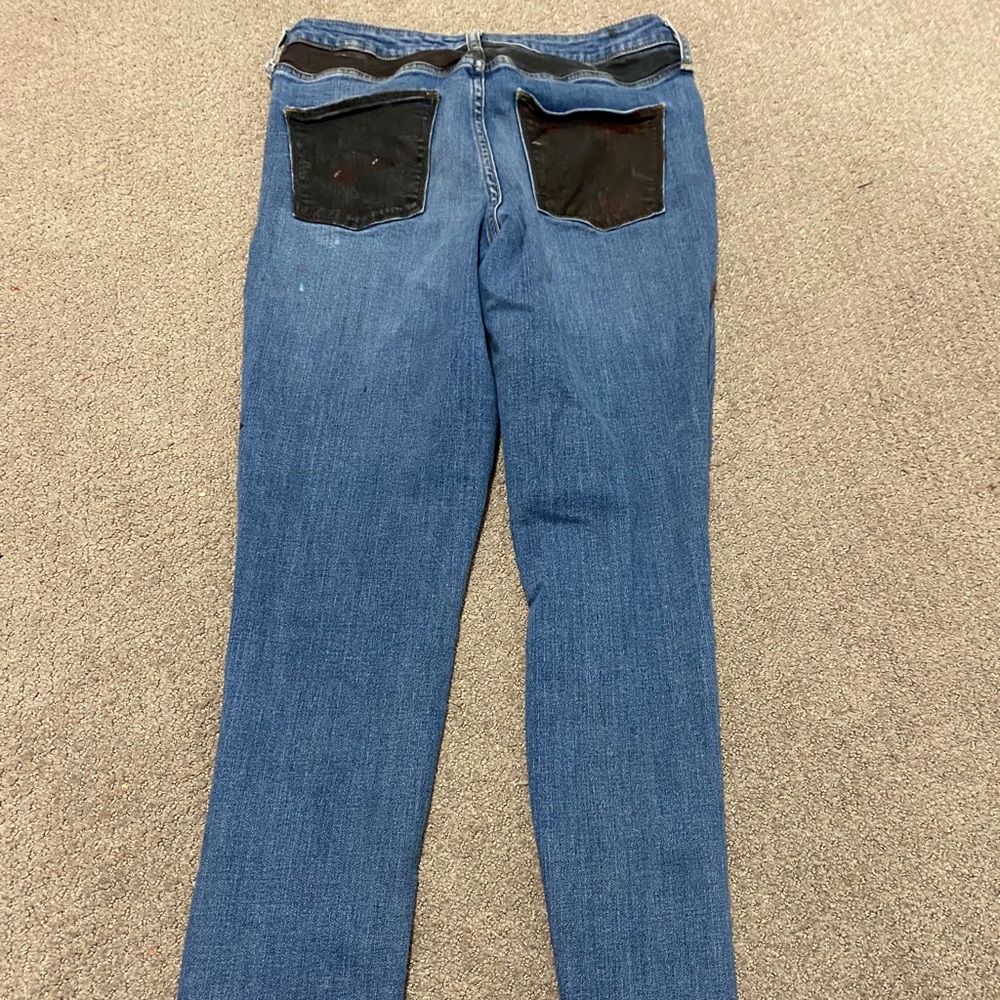 Painted mom jeans
